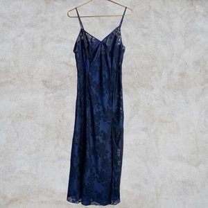 vintage 90s gold label victoria's secret floral sheer slip dress